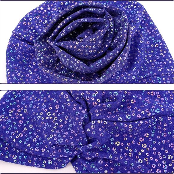 Shiny Flower Turban Shimmer Chemo Cap Hairwrap Headwear Beanie Hair Scarf - Picture 7 of 7